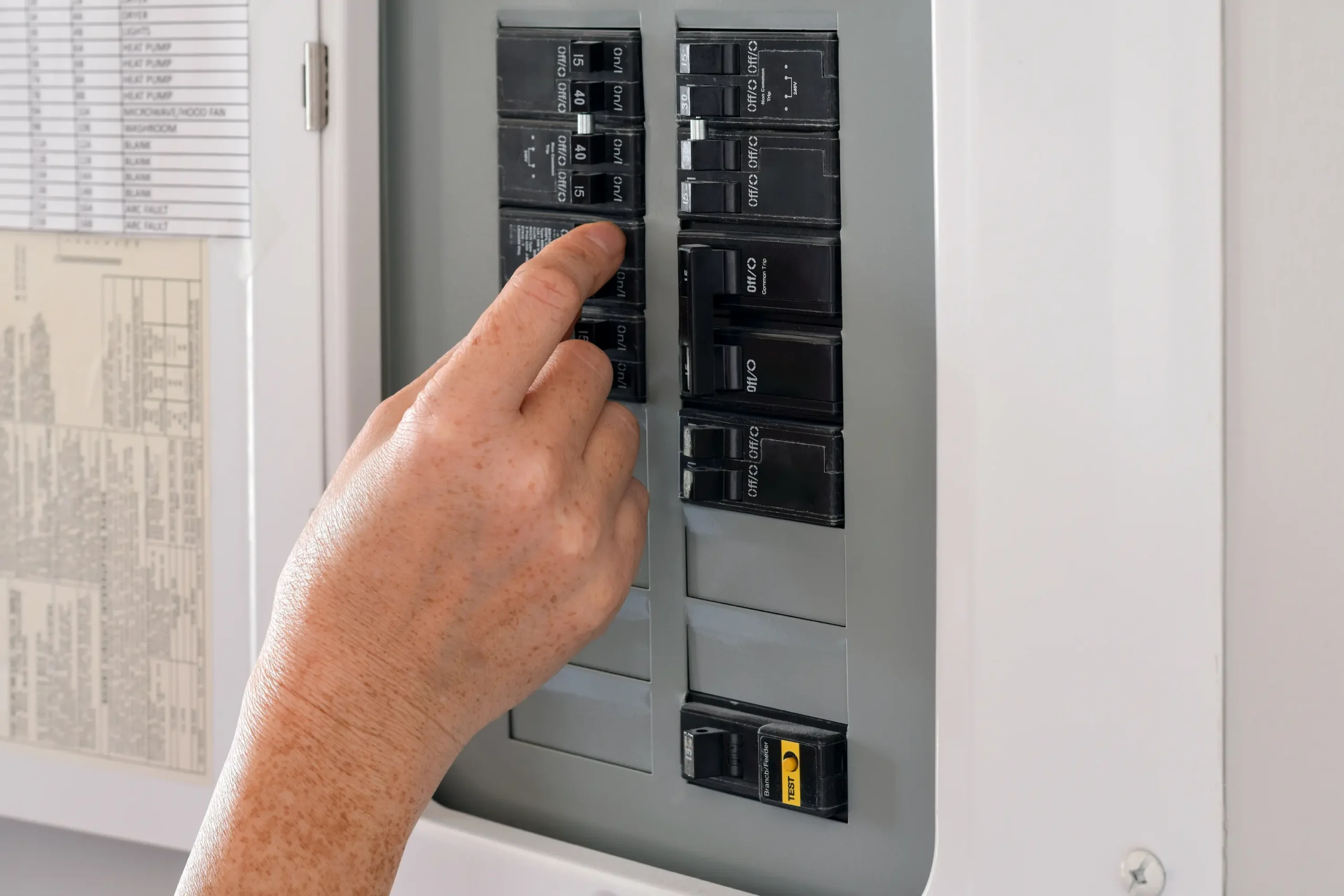 Installation de panneaux électriques